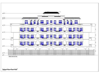 African Style Shopping Mall Design Elevation .dwg_3