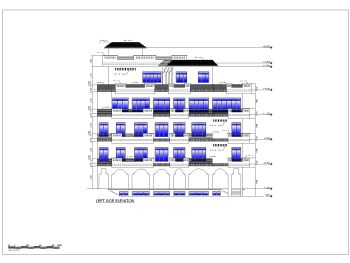 African Style Shopping Mall Design Elevation .dwg_4