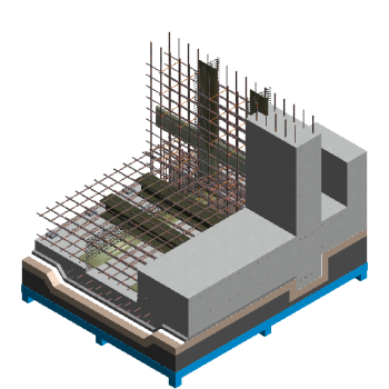 After the bottom plate is poured with a model node I type plus wall revit family