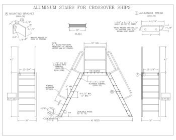 Aluminum Stairs for Crossover Ships .dwg