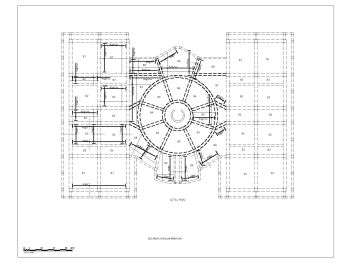 American Standard Multistoried Shopping Mall Design 2nd Floor Slab Reinforcement Plan .dwg