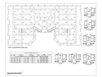 American Standard Multistoried Shopping Mall Design 3rd Floor Plan .dwg