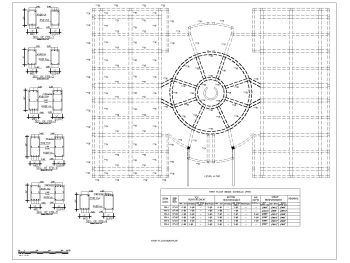 American Standard Multistoried Shopping Mall Design FF Beam Plan .dwg