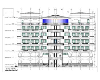 Apartment Building Elevations with Multiple Levels .dwg_3
