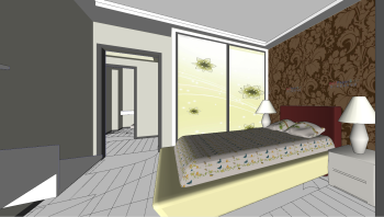 Diseño de dormitorio de apartamento skp