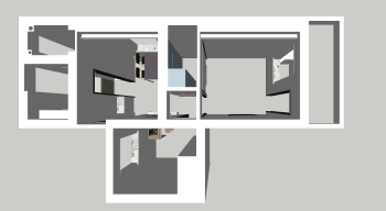 Apartment design with dining room, 1 bedroom,1 loft room skp