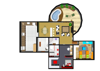 Apartment design with pool skp