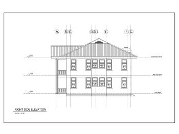 Apartment for 4 Families House Design Elevation .dwg_1