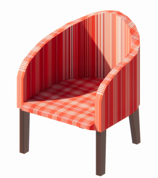 Fabric armchair revit model