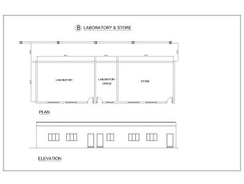 Asian Style Steel Manufacturing Factory Design Laboratory & Store .dwg_2