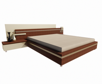 Wooden bed design revit model