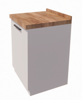 Single wooden base with 1 drawer revit model