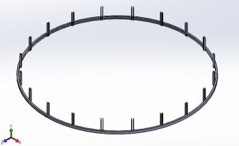 Base ring structure for Break Dance Ride Solidworks model