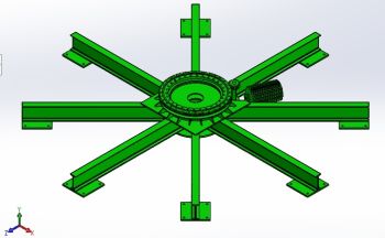 Base structure for Tower Ride Solidworks model