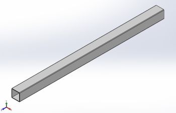Base side horizontal pipe for CNC Router Machine Solidworks model