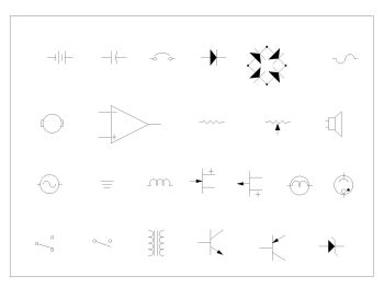Basic Electronics Symbols .dwg