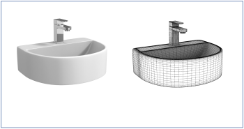 Wall hung basin design 3ds max model 