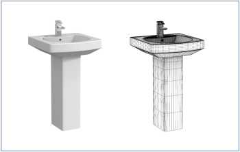 Full pedestal basin 3ds max model