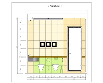Bathroom Modern Detailed Plan .dwg_2
