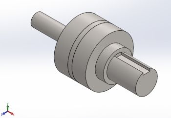 Bearing shaft assembly for CNC Router Machine Solidworks model