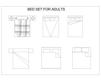 Bed Set for Adults .dwg_1