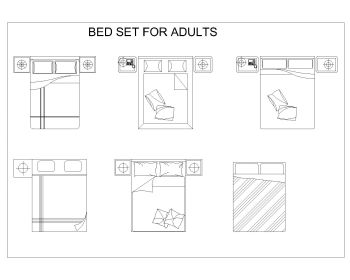 Bed Set for Adults .dwg_2