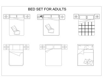 Bed Set for Adults .dwg_3