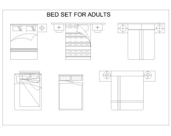 Bed Set for Adults .dwg_7
