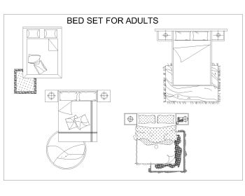Bed Set for Adults .dwg_8