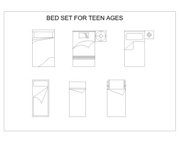 Bed Set for Teen Ages .dwg_1