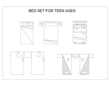 Bed Set for Teen Ages .dwg_5