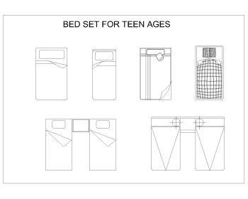 Bed Set for Teen Ages .dwg_6