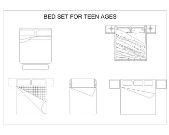 Bed Set for Teen Ages .dwg_7