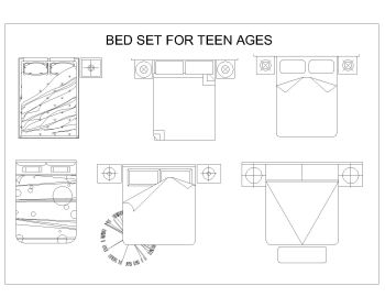 Bed Set for Teen Ages .dwg_9