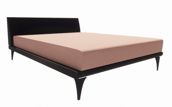 Bed with Padded Back revit model