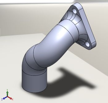 Bended pipe Solidworks part