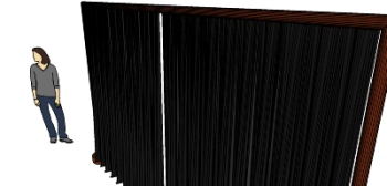 Black long curtains(111) skp