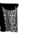 Black long curtains with white pattern(130) skp
