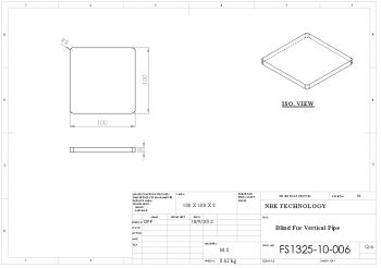 Blind for vertical pipe drawing for CNC Router Machine Solidworks model