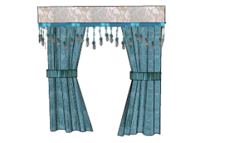Blue beauty curtains(317) skp