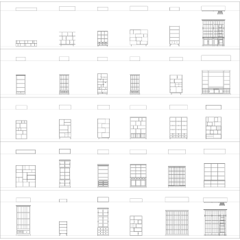 Bookcases and bookshelves CAD collection dwg