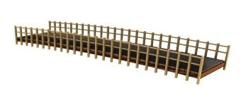 Holz entworfene große skalierte Brücke 3d Modell .3dm Format