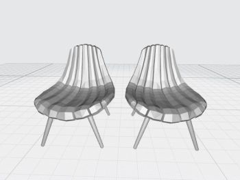 Furniture Brigitte Navy Lounge Chair (3ds Max 2019)