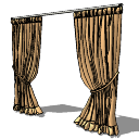 Bronze curtains(187) skp