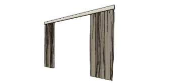 Brown curtains(322) skp