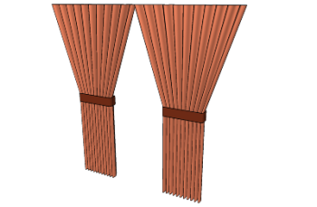 Brown soil long curtains(94) skp