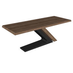 Brown table with cross framing skp