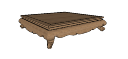 Mesa de té de madera marrón skp