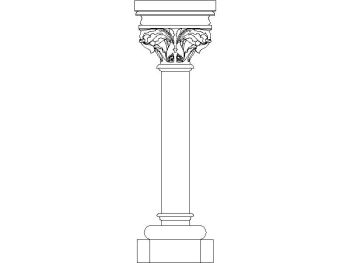 Traditional column_39 .dwg drawing