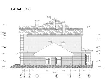 Castle Type House Designs Elevation_6 .dwg